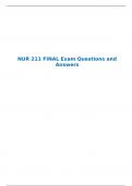 NUR 211 FINAL Exam Questions and Answers