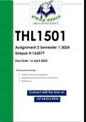 THL1501 Assignment 2 (QUALITY ANSWERS) Semester 1 2024
