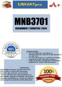MNB3701 Assignment 2 (COMPLETE ANSWERS) Semester 1 2024 (709192) - DUE 4 March 2024