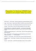   Preparation for Abdomen ARDMS Exam questions and answers latest top score.