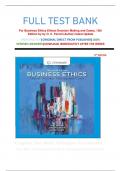 FULL TEST BANK For Business Ethics Ethical Decision Making and Cases, 13th Edition by by O. C. Ferrell (Author) latest Update 