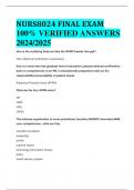 BEST REVIEW NURS8024 FINAL EXAM 100% VERIFIED ANSWERS  2024/2025