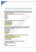 BIOL 181 Final Exam Questions and Answers 2024