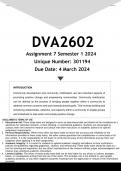 DVA2602 Assignment 7 (ANSWERS) Semester 1 2024  - DISTINCTION GUARANTEED