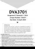 DVA3701 Assignment 2 (ANSWERS) Semester 1 2024 - DISTINCTION GUARANTEED