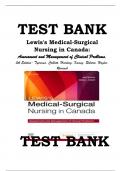 Test Bank For Lewis’s Medical-Surgical Nursing in Canada, 5th Edition (Tyerman, 2023), Chapter 1-72 | All Chapters Test Bank Lewis's Medical-Surgical Nursing in Canada: Assessment and Management of Clinical Problems, 5th Edition- Tyerman, Cobbett, Hard