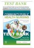 Test Bank for Community/Public Health Nursing, 8th Edition (Nies, 2024), Chapter 1-34 | All Chapters