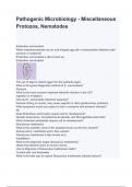Pathogenic Microbiology - Miscellaneous Protozoa, Nematodes