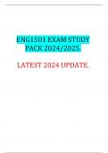ENG1501 EXAM STUDY PACK 2024/2025.  LATEST 2024 UPDATE. 