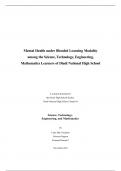 Mental Health under Blended Learning Modality among the Science, Technology, Engineering, Mathematics Learners of Diadi National High School