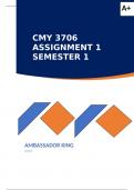 CMY3706 Assignment 1 (COMPLETE ANSWERS) Semester 1 2024 - DUE 11 April 2024 100% TRUSTED