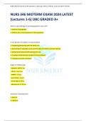 NURS 346 MIDTERM EXAM 2024 LATEST  (Lectures 1-6) UBC GRADED A+