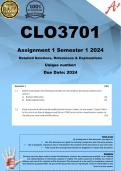 CLO3701 Assignment 1 (COMPLETE ANSWERS) Semester 1 2024 - DUE March 2024
