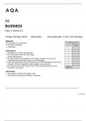 AQA AS BUSINESS Paper 2 Business 2 QUESTION PAPER JUNE 2023