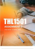 THL1501 Assignment 2 Due April  2024