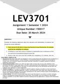 LEV3701 Assignment 1 (ANSWERS) Semester 1 2024 - DISTINCTION GUARANTEED