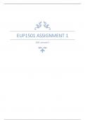 EUP1501 ASSIGNMENT 1 QUIZ SEMESTER 1 ANSWERS 2024