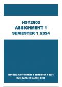 HSY2602 ASSIGNMENT 1 SEMESTER 1 ANSWERS 2024