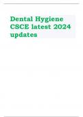 Dental Hygiene  CSCE latest 2024  updates