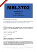 MRL3702 Assignment 1 (Complete Answers) Semester 1 - Due: March 2024