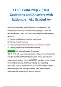 CHST Exam Prep 2 | 80+ Questions and Answers with Rationale| ALL Graded A+