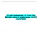 ECS1601 Assignments 1- 4 | Exam Pack 2024/2025 with well detailed notes. LATEST 2024 UPDATE.