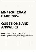 MNP2601 Exam pack 2024(Questions and answers)