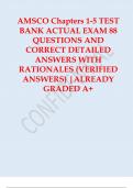 AMSCO Chapters 1 AMSCO Chapters 1-5 TEST BANK ACTUAL EXAM 88 QUESTIONS AND CORRECT