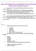 Chem 210 Module 8 Exam (2023/2024) Newest Questions and Answers (Verified Answers)