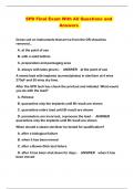 SPD Final Exam With All Questions and Answers 