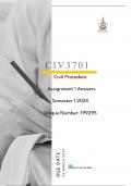 CIV3701 Assignment 01 Solutions Semester 1 2024