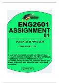ENG2601 ASSIGNMENT 01 DUE 23 APRIL 2024 ALL 3 QUESTIONS ANSWERED