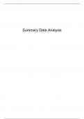 Summary Data Analysis Bachelor Psychology Radboud University Nijmegen