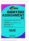 GGH1502 ASSIGNMENT 2-QUIZ 20 MCQ WELL ANSWERED