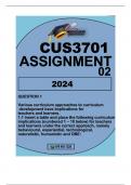 CUS3701 ASSIGNMENT 02 DUE 2024