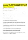 WA UST Site Assessor Exam Questions With Complete Solutions Latest Updated 2024/2025 (Graded A+)