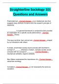 Straighterline Sociology 101 Questions and Answers
