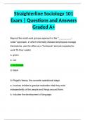 Straighterline Sociology 101 Exam | Questions and Answers Graded A+