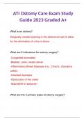 ATI Ostomy Care Exam Study Guide 2023 Graded A+