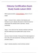 Ostomy Certification Exam Study Guide Latest 2023