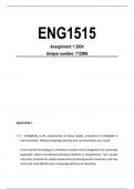 ENG1515 Assignment 1 Solutions Year 2024