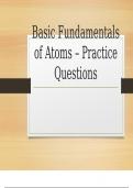 Basix Fundamentals of Atoms Practice Questions
