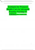 Testbank for Women’s Health Care in Advanced Practice Nursing 2nd Edition-tutor verified 2024
