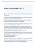 MH701 Blueprint for Exam 2 Questions and Answers 2024
