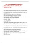 ATI Medication Administration – (DOSAGE CALCULATIONS)- A+ SOLUTIONS.