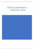 FIN3701 Assignment 1 2024 Semester 1