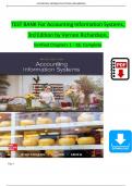 Accounting Information Systems, 3rd Edition TEST BANK by Vernon Richardson, Verified Chapters 1 - 18, Complete Newest Version
