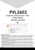 PVL2602 Assignment 2 (ANSWERS) Semester 1 2024 - DISTINCTION GUARANTEED