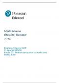 Pearson Edexcel GCE In Spanish(9SP0) Paper 02: Written response to works and translation  