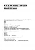 CH 8 VA State Life and Health Exam Solved 100% Correct!!